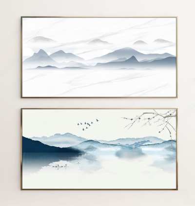 新中式装饰画3D模型下载